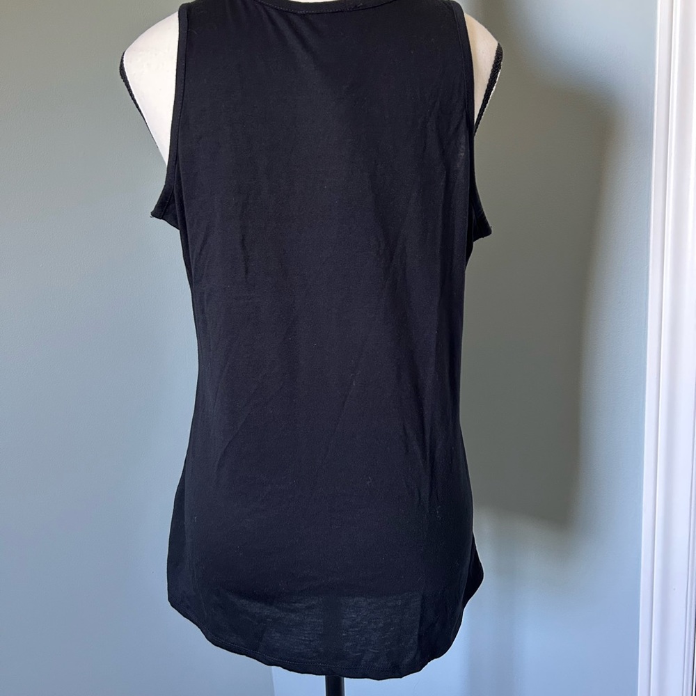 π₯ππ₯ N.W.D. Plus Ruffled Sleeveless Black Tank Top - Size 1X - Picture 3 of 6